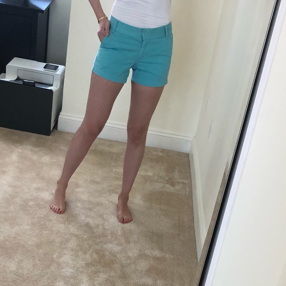 NWOT Size 0 Teal J Crew Chino Short